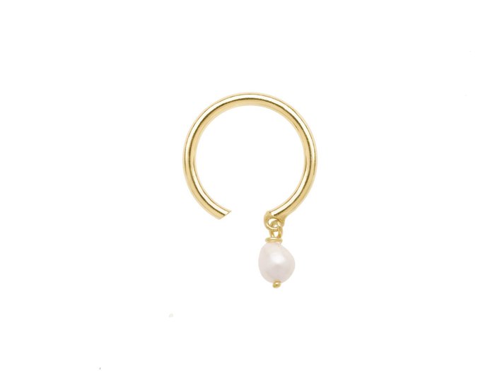 葡萄牙精品 CINCO 台北ShopSmart直營店 Claire ring 24K金戒指 C型優雅珍珠戒指