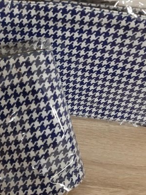 【小茉莉】手作平面口罩/大人四方寬版棉布口罩→千鳥紋