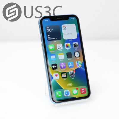 【US3C-桃園春日店】【一元起標】公司貨 Apple iPhone XR 128G 藍色 6.1吋 臉部解鎖 1200萬畫素 無線充電