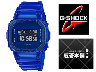 【威哥本舖】Casio台灣原廠公司貨 G-Shock DW-5600SB-2 半透明系列 藍色 DW-5600SB
