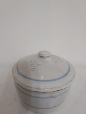 台灣早期陶瓷 豬油罐 甕/早期老瓷器/青花 鴿子甕