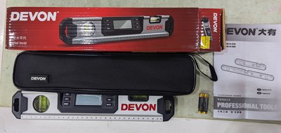 【宏盛測量儀器】電子水平尺/數位水平尺 大有DEVON 9418-D30(30cm) 附磁 校正過 (現貨)