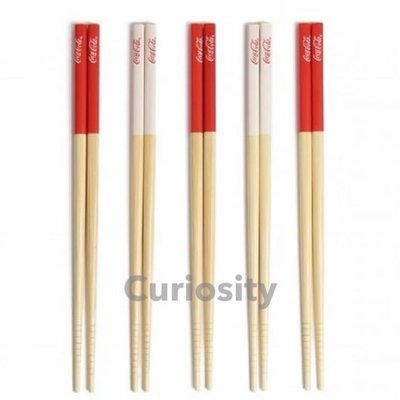 【Curiosity】日本 可口可樂 LOGO 天然木竹筷子(五雙入) $150↘$99