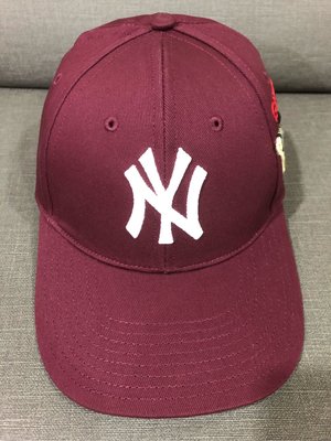 全新GUCCI酒紅色洋基聯名款棒球帽（結束營業。開倉甩賣）