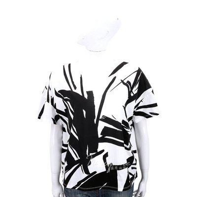 現貨熱銷-Max Mara-WEEKEND 創意塗鴉白色棉質短T恤 1840224-20