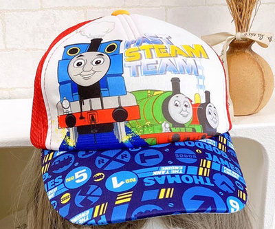 【卡漫迷】 湯瑪士 帽子 ㊣版 Thomas 小火車 蒸汽火車頭 兒童 遮陽帽 棒球帽 網球帽 幼童  鴨舌帽 可調整