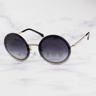 Chanel 香奈兒 太陽眼鏡 圓框 含可拆眼鏡鏈 CH4245 395 S6