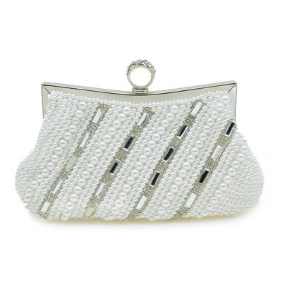 晚宴包 珍珠手拿包-時尚優雅氣質鑲鑽女包包2色73su26☆奧莉芙☆