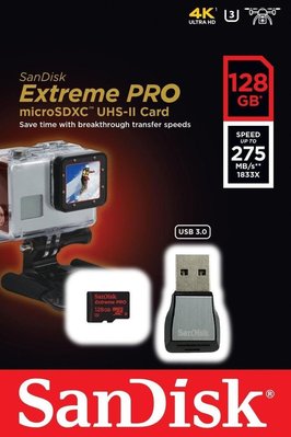SanDisk Extreme PRO microSDXC UHS-II 記憶卡 128GB
