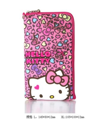 不正常玩具 仕女型多層式 手機袋 保護套 KT kitty 豹紋摩登粉 L 現貨