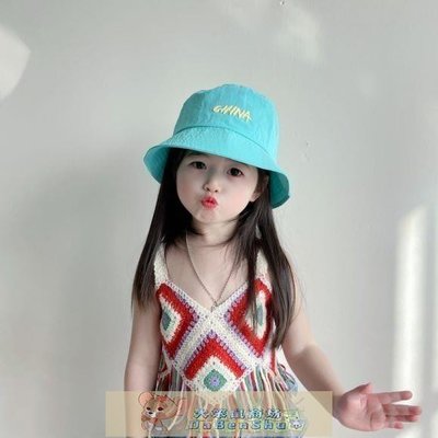 童帽CHINA新款兒童春款漁夫帽小童中童通用戶外防曬遮陽帽網紅風盆帽-促銷