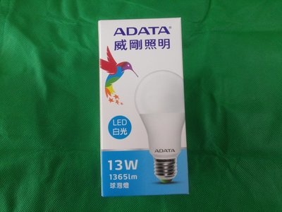 ADATA 威剛13W高效能LED球泡燈-白光 AL-BUA19C1-13W65C
