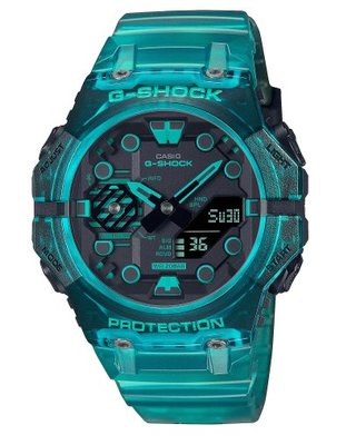 【天龜 】CASIO G-SHOCK 智慧藍芽潮流時尚計時錶 半透明漸變色彩 GA-B001G-2A