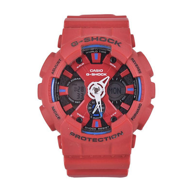 金卡價1683 二手 G-SHOCK 新車型紅色腕錶GA-120TR-4A 529900006521 01