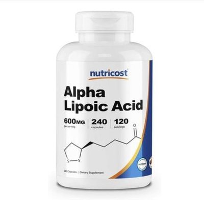現貨新到美國Nutricost Alpha Lipoic Acid 硫辛酸600毫克 240粒大量到貨