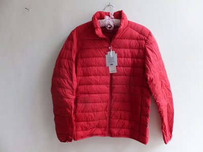 日本品牌 Uniqlo 特級極輕羽絨 立領 羽絨衣/ 羽絨外套 (男)- 紅-M- 新-原價2490