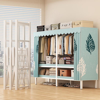 免安裝衣柜家用臥室全鋼架結實耐用簡易組裝布柜子折疊收納衣櫥