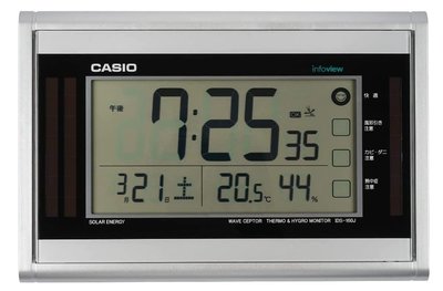日本進口 限量品 正品 卡西歐  SIO日曆座鐘太陽能桌鐘 溫溼度計時鐘LED畫面電波時鐘送禮禮品