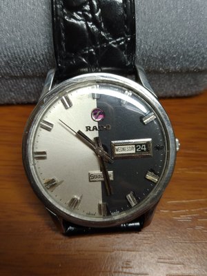 稀少絕版 中古瑞士RADO雷達 25石 雙曆手自一體機械男錶