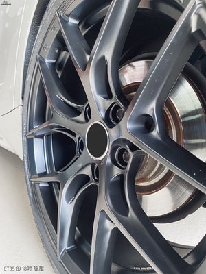 小傑車燈精品-全新 BMW F20 實車照 輪框 18吋 鋁圈 5孔 ET35 8J 消光黑 霧黑 旋壓 單顆5500