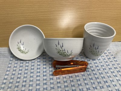 陶瓷杯碗皿三件組 含盒裝 全新