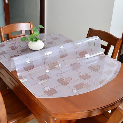 【免運】橢圓形桌布防水免洗可折疊伸縮餐桌墊家用pvc塑料墊子透明軟玻璃 HGC44286-台灣嘉雜貨鋪