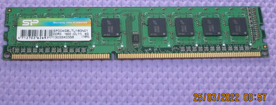 【寬版單面顆粒】SP 廣穎電通 Silicon Power DDR3-1600 4G 桌上型二手記憶體 (原廠終保)