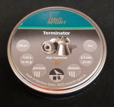 ((( 變色龍 ))) H&amp;N 5.5mm Terminator 空尖彈 空氣槍用鉛彈 喇叭彈 德製
