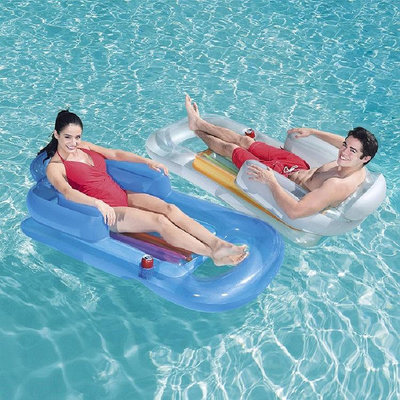 水上設備 游泳 BESTWAY 43028水上躺椅 成人充氣浮排 豪華型靠背躺椅