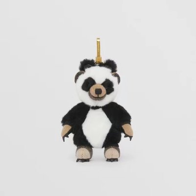 【全新正貨私家珍藏】BURBERRY 貓熊造型山羊絨Thoms 泰迪熊吊飾/掛飾