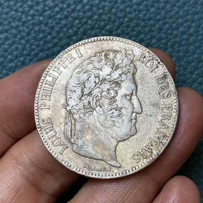 【二手】 法國 1834年 菲利普 5法郎大銀幣 流通品相細節保存較好1 紀念幣 錢幣 硬幣【明月軒】