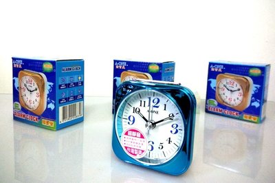地球儀鐘錶 A-ONE 靜音小鬧鐘 台灣製造 夜光 貪睡 夜燈顯示 學生 上班必備 【網路超低價140】TG-0178藍