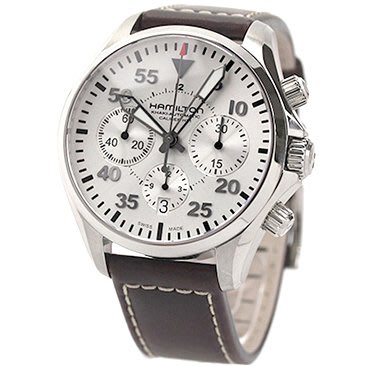 HAMILTON H64666555 漢米爾頓 手錶 機械錶 42mm PILOT AUTO CHRONO 皮錶帶 男錶女錶