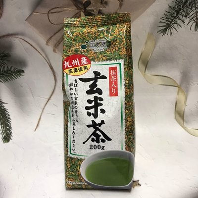 玄米茶入抹茶［迷路商店］日本 國太樓 抹茶入り 添加抹茶 玄米茶 200g（使用九州產茶葉）