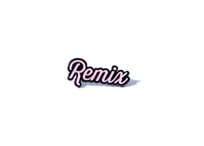 REMIX 16 S/S R.A.LOGO PIN 徽章 [ 粉紅黑 ]  (非 Jordan Nike
