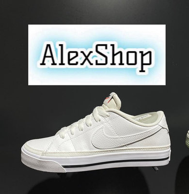 艾力克斯 NIKE W COURT LEGACY NN 男女 DH3161-101 白皮革 黑線 休閒慢跑鞋X5
