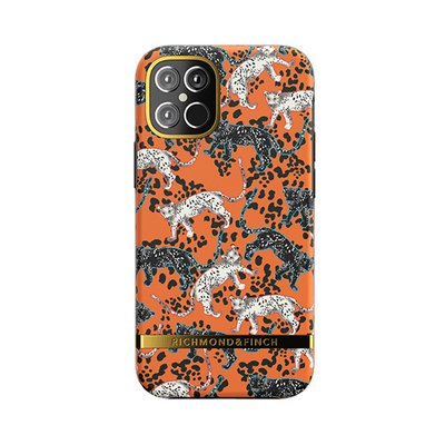 R&F 瑞典手機殼 金線框 - 橙黃獵豹 - iPhone 12 mini / 12 Pro Max