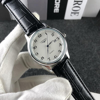 【特價】浪琴LONGINES 男士精品腕錶 石英男錶 皮帶手錶 316L精鋼腕錶