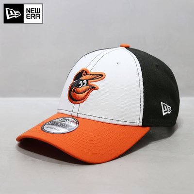現貨優選#NewEra帽子韓國代購MLB棒球帽硬頂巴爾的摩金鶯球隊鴨舌帽拼色潮簡約
