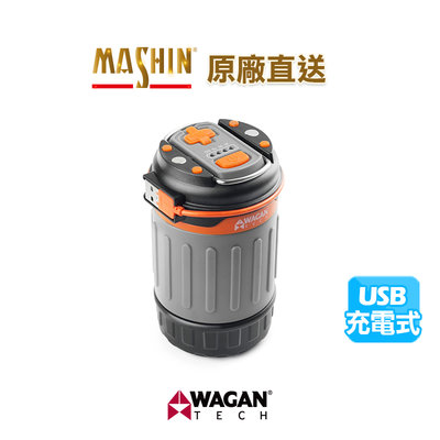 【麻新電子】WAGAN 多功能LED露營燈 充電式 (4304)