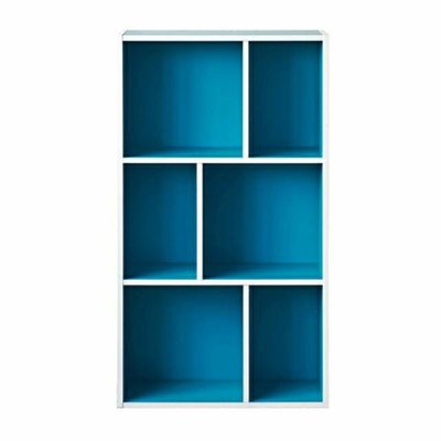 [全新NG福利品庫存出清] TZUMii 超穩固和風三層六格櫃-藍色