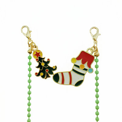 韓國 聖誕節 聖誕樹 聖誕襪 綠鍊 口罩鍊