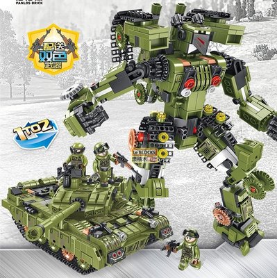 樂積木【預購】第三方 機甲 99式坦克 一款可有兩種模式 戰車 非樂高LEGO相容 軍事 積木 超級英雄 621021
