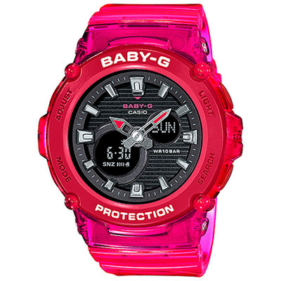 CASIO 卡西歐 Baby-G 果凍系列雙顯手錶(BGA-270S-4A)