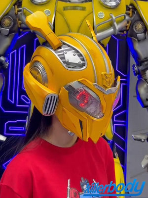 正版Killerbody變形金剛大黃蜂頭盔可穿戴智能語音中英聲控面具玩