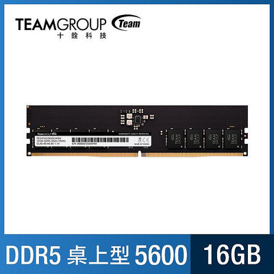 十銓 TEAM ELITE DDR5 5600 16GB 桌上型電腦記憶體【風和資訊】