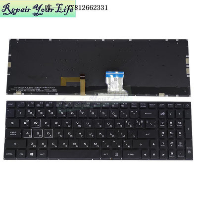 電腦零件適用ASUS華碩GL502VM GL502 GL702VI 筆記本鍵盤 白字彩光 BG筆電配件