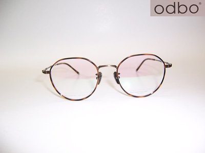 光寶眼鏡城(台南) odbo(Japan) 最新加寬復古純鈦眼鏡*日本製,1551 /C071,純鈦複合款,純鈦腳