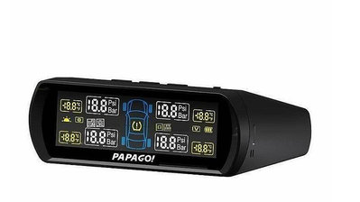 PAPAGO汽車胎壓監測器S60i內置輪胎氣壓太陽能TPMS