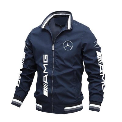 F1 Mercedes-Benz LOGO夾克運動裝拉鍊立領AMG長袖衛衣Pilot Jacket
